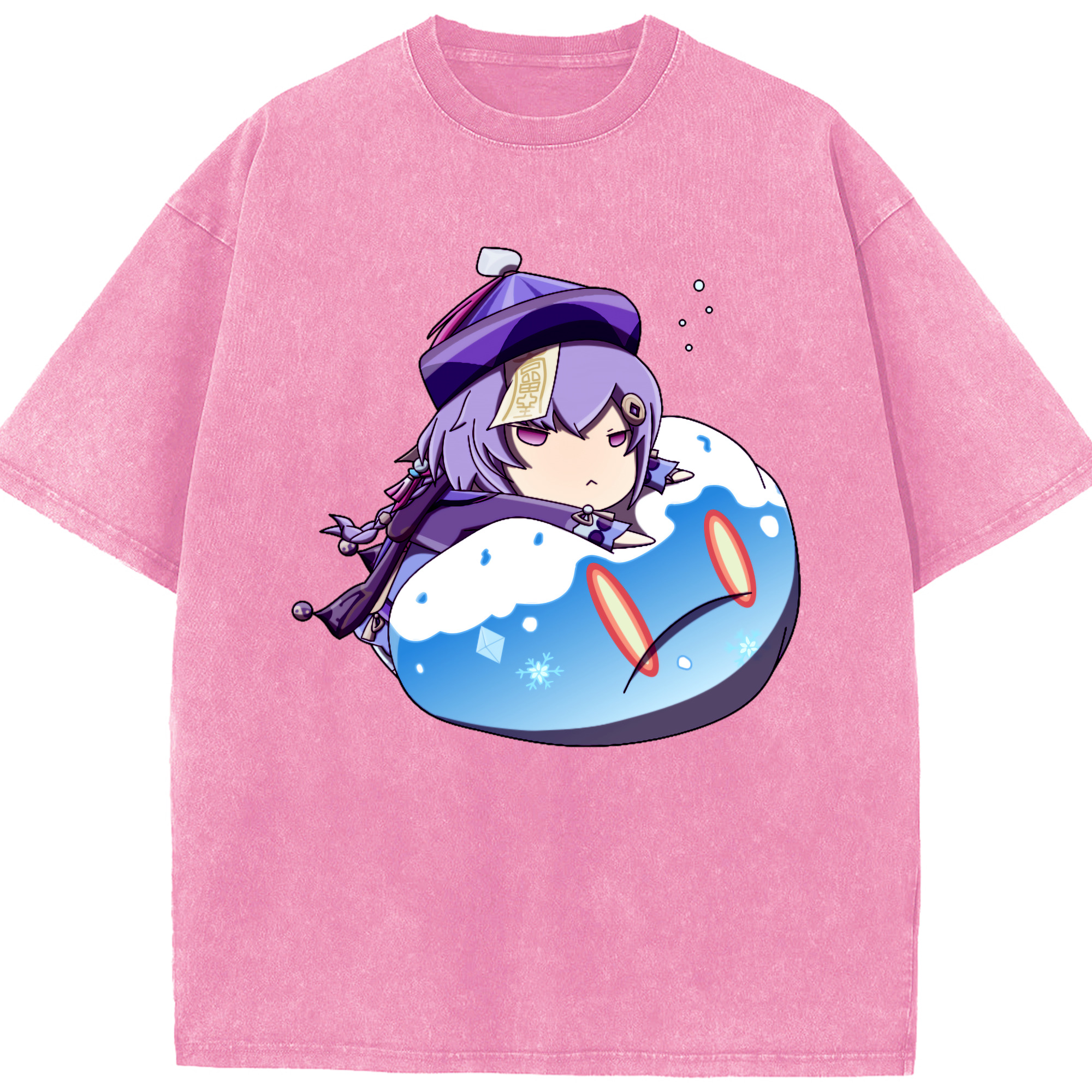 げんし神 七七 なな  genshin Nana 綿100% ヴィンテージ風 半袖Tシャツ（フロントプリント）